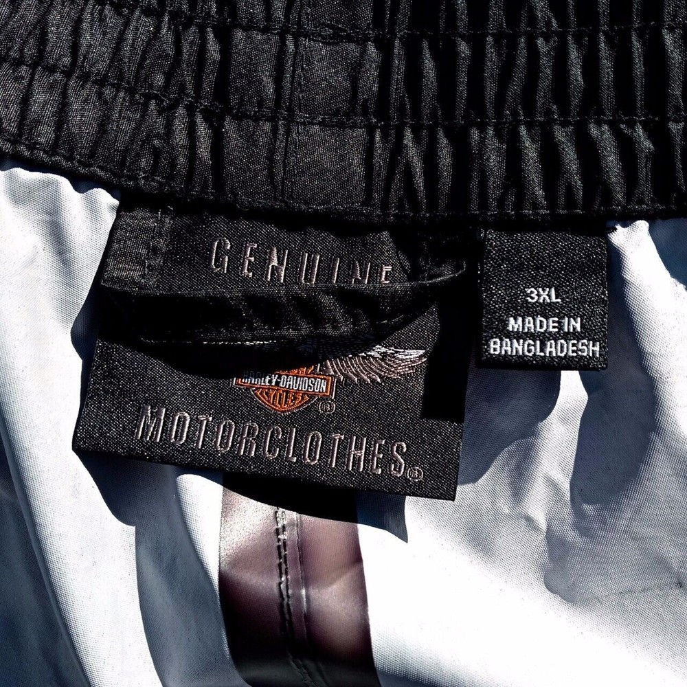 Harley Davidson Motorcycle Waterproof Windbreaker Rain Pants - Men's Size 3XL - Picture 8 of 9